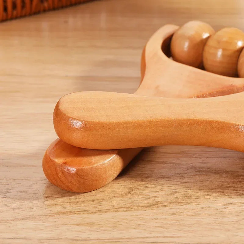 Acupoint Foot Massager Mini Wooden Roller Massager Neck Shoulder Leg Hand Massage Tool Relaxation A 2