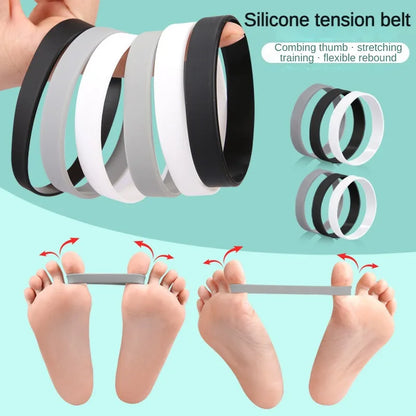 Toe Separator, Thumb Elastic Band, Silicone Tensile Tape, Hallux Valgus Corrective Training Belt, Foot Care Tool