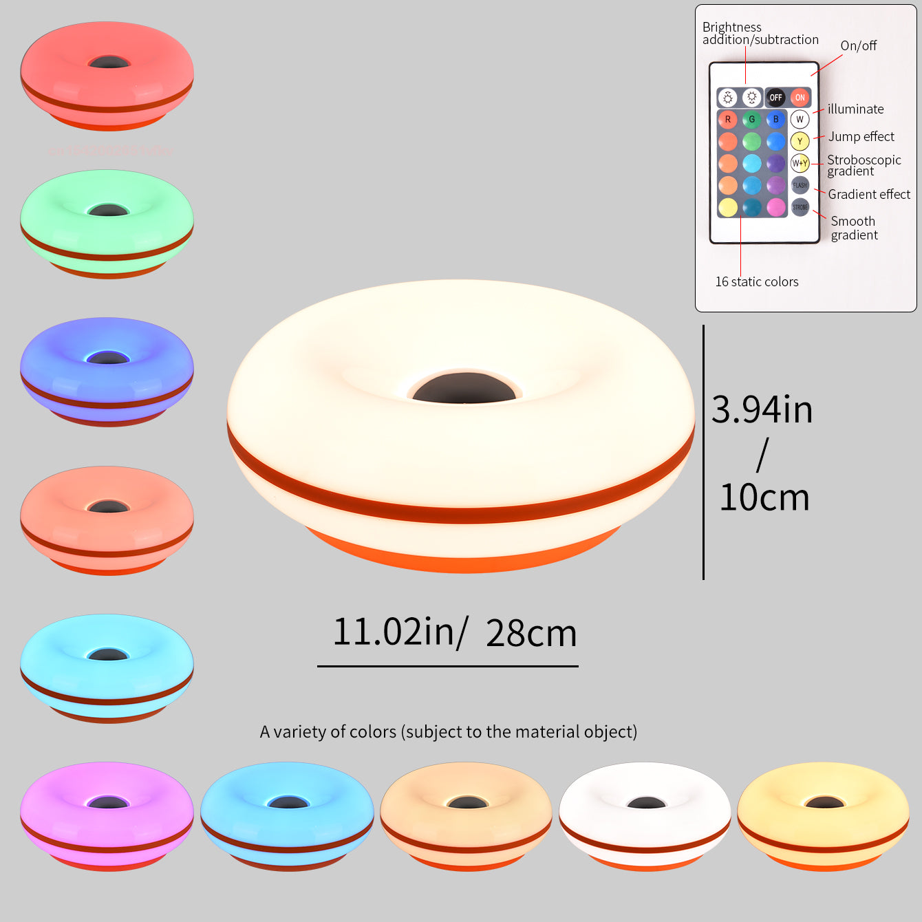 Modern Donut Table Lamp, USB Plug Bedside Lamp, for Bedroom, Living Room, and Dining Room Decoration, Warm White Ambient