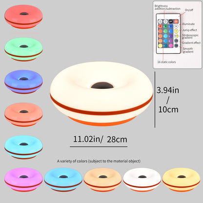 Modern Donut Table Lamp, USB Plug Bedside Lamp, for Bedroom, Living Room, and Dining Room Decoration, Warm White Ambient