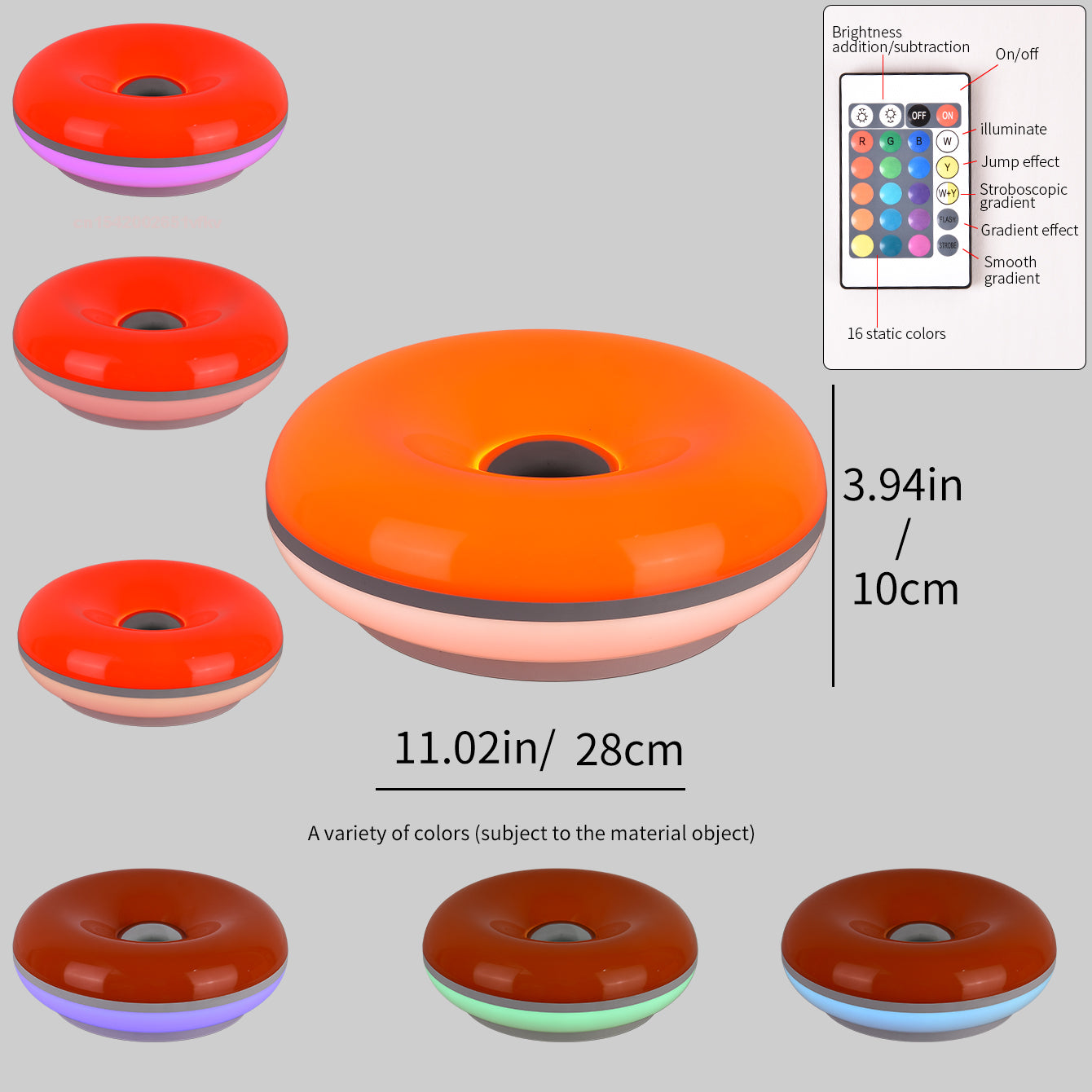Modern Donut Table Lamp, USB Plug Bedside Lamp, for Bedroom, Living Room, and Dining Room Decoration, Warm White Ambient
