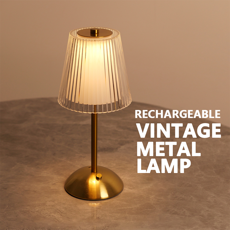 Modern LED Table Lamp, Rechargeable, Touch Sensor, Dimmable Night Light for Bedroom, Hotel, and Bar