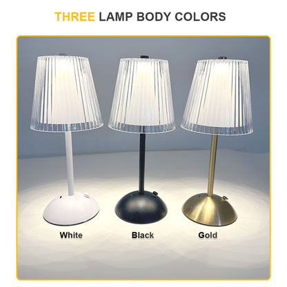 Modern LED Table Lamp, Rechargeable, Touch Sensor, Dimmable Night Light for Bedroom, Hotel, and Bar