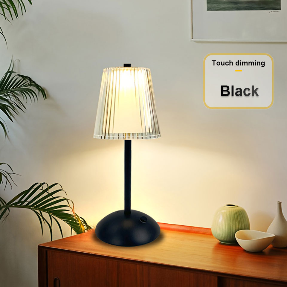 Modern LED Table Lamp, Rechargeable, Touch Sensor, Dimmable Night Light for Bedroom, Hotel, and Bar