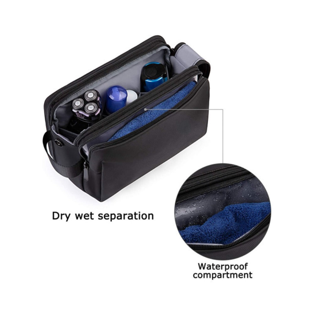 Large Capacity Makeup Bag Women, Waterproof Travel Toiletry Bag, Lightweight Cosmetic Case, Portable Dry Wet Separation