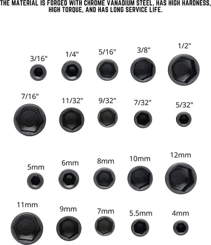 9 Piece Hex Socket Nut Driver Set 5 Mm To 13 Mm 2