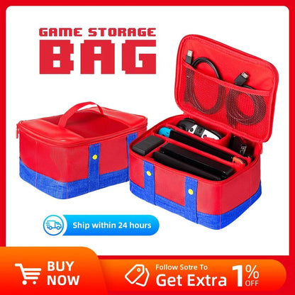 Large Protective Carrying Case for Nintendo Switch OLED and Pro Controller