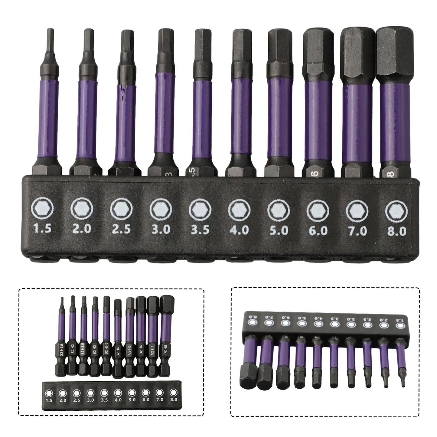Magnetic Hex Head Wrench Drill Bit Set with Quick Release Holder