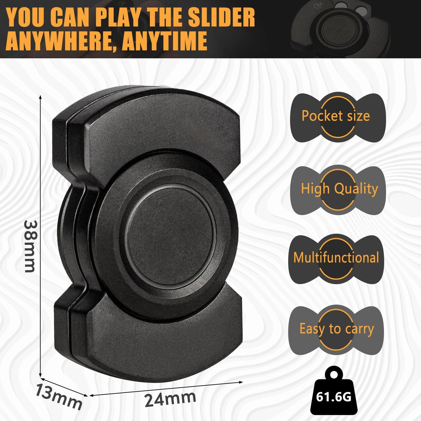 3 In 1 Stainless Steel Spinner And Slider Toy For Stress Relief 1