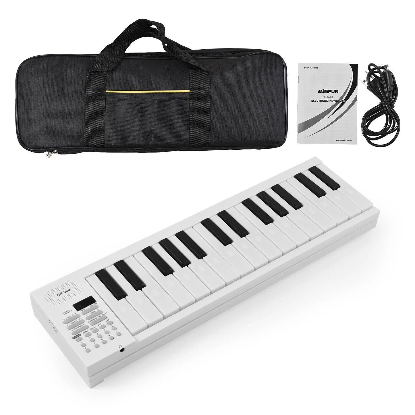 61 Key Foldable Electronic Piano With LED Display And Built In Battery For Portable Music Practice  6