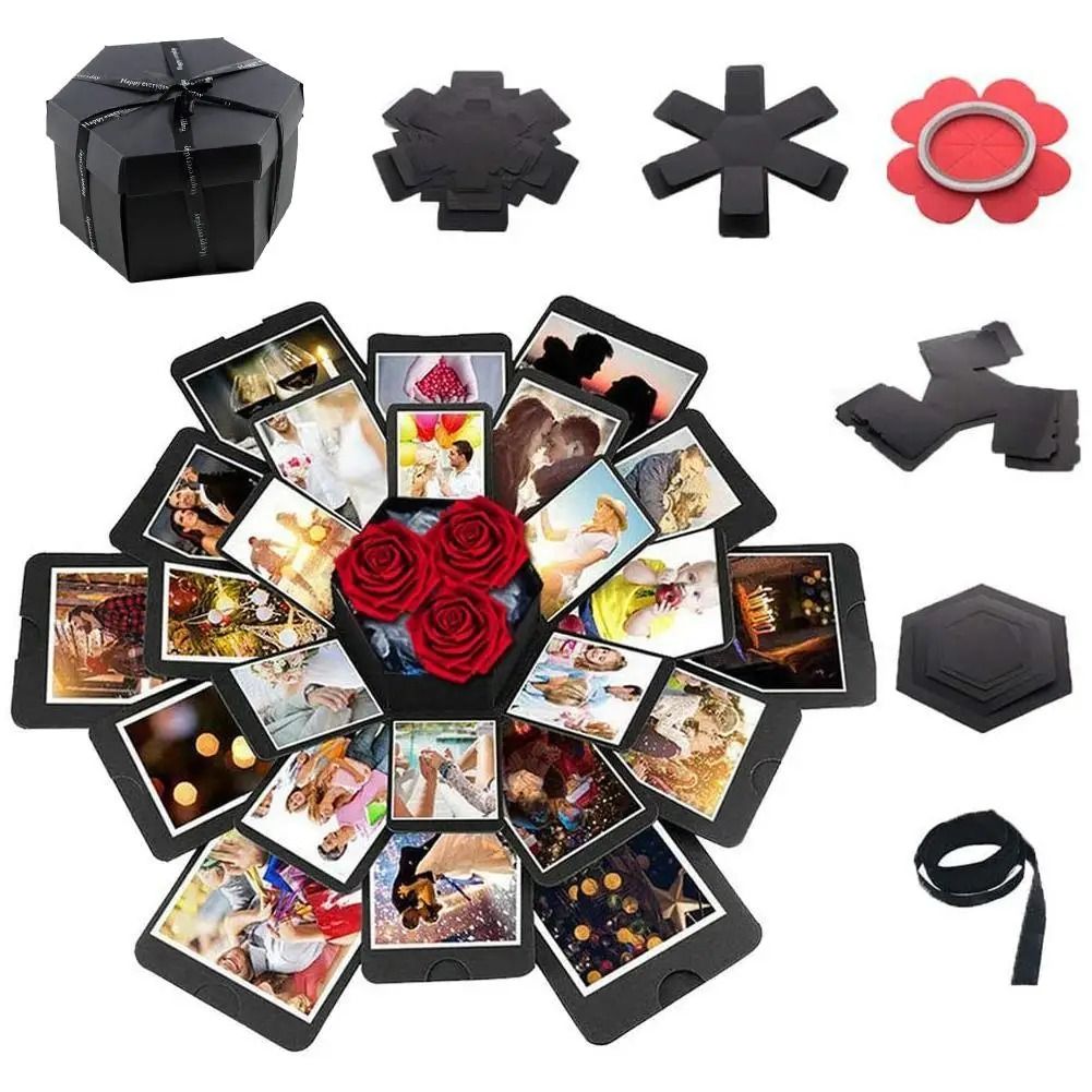 DIY Explosion Photo Album Gift Box Surprise Memory Scrapbook For Anniversary And Birthday Celebrati 1
