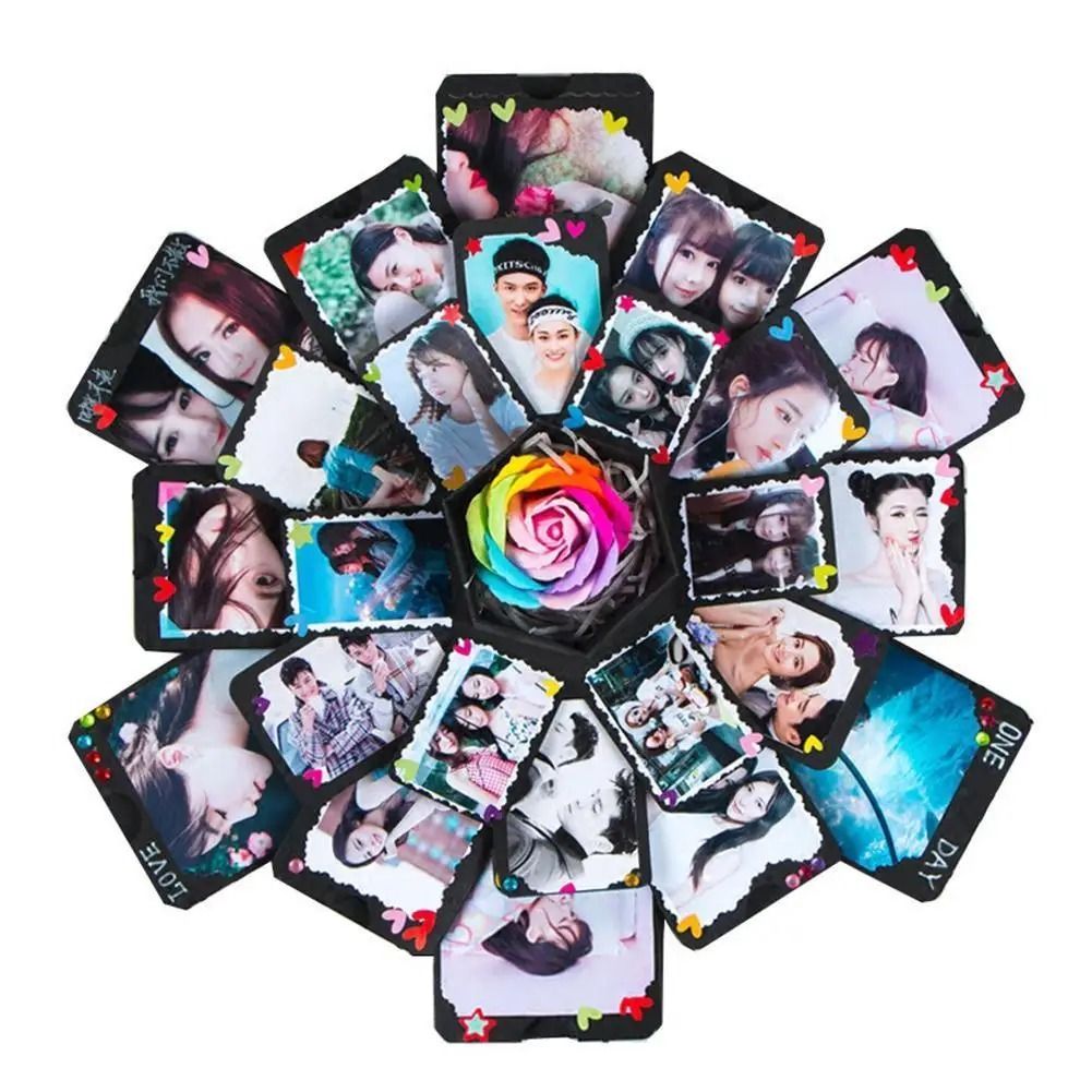 DIY Explosion Photo Album Gift Box Surprise Memory Scrapbook For Anniversary And Birthday Celebrati 4