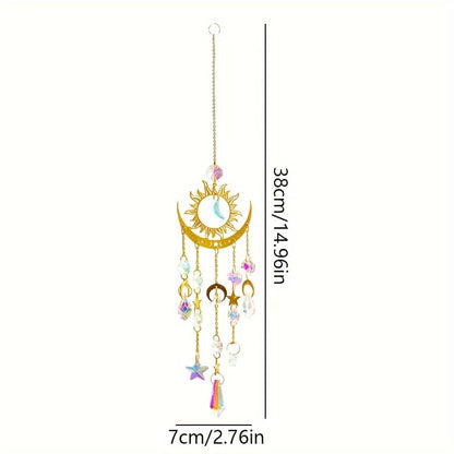 Star And Moon Wind Chime Pendant Sun Catcher Garden Hanging Decoration 2