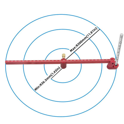 Adjustable 300 Mm Circle Drawing Ruler And Marking Gauge 3