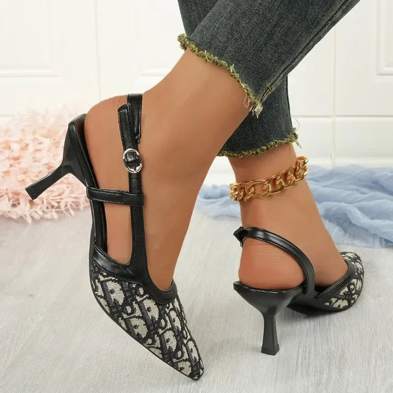 Elegant Luxury Womens Sandals HighQuality Fashion Brand Summer High Heels For Comfortable Stylish O 1