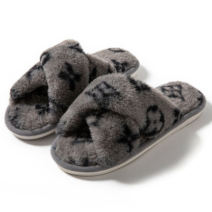 Luxury Fluffy Womens Slippers Designer Fuzzy Fur Slides Plush Flats For Autumn Winter Home Comfort 6