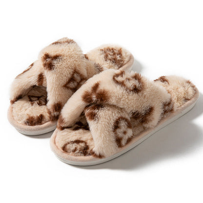 Luxury Fluffy Womens Slippers Designer Fuzzy Fur Slides Plush Flats For Autumn Winter Home Comfort 8