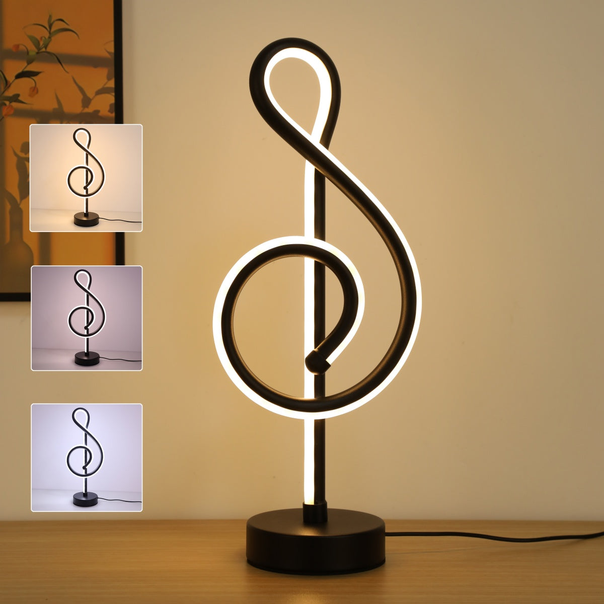 Modern Creative Musical Note Table Lamp Infinite Dimming Home Environment Decoration 1