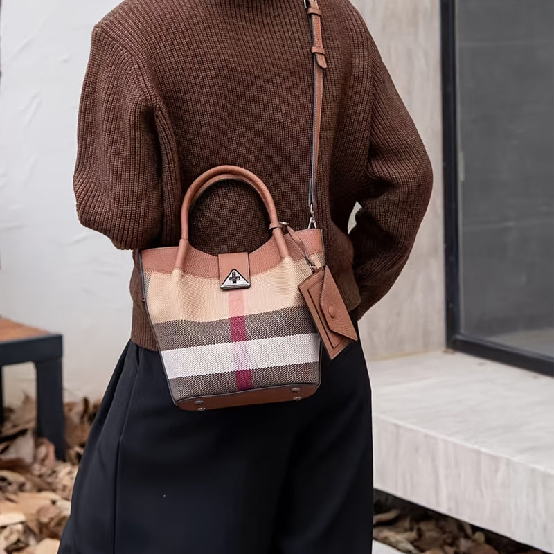 Fashion Hobo Bag, Genuine Leather Tote Bag for Women, Canvas Shoulder Bags, Large Purse Handbags with Adjustable Shoulde