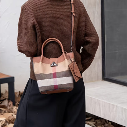 Fashion Hobo Bag, Genuine Leather Tote Bag for Women, Canvas Shoulder Bags, Large Purse Handbags with Adjustable Shoulde