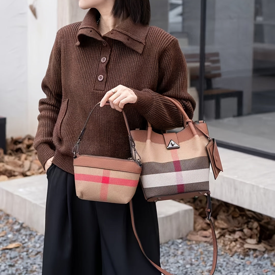 Fashion Hobo Bag, Genuine Leather Tote Bag for Women, Canvas Shoulder Bags, Large Purse Handbags with Adjustable Shoulde