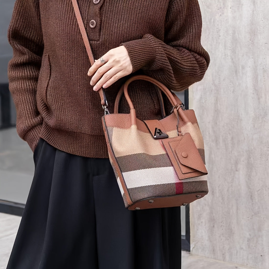 Fashion Hobo Bag, Genuine Leather Tote Bag for Women, Canvas Shoulder Bags, Large Purse Handbags with Adjustable Shoulde