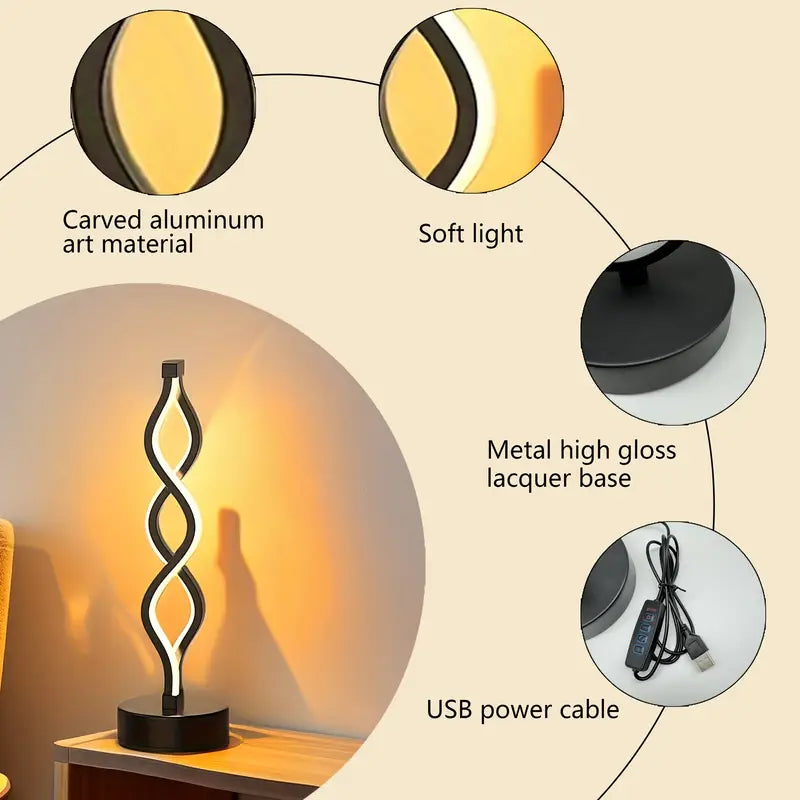 USB Powered LED Table Lamp, Adjustable Color Changing Desk Lamp for Bedroom, Living Room, Bathroom, Fantasy Theme