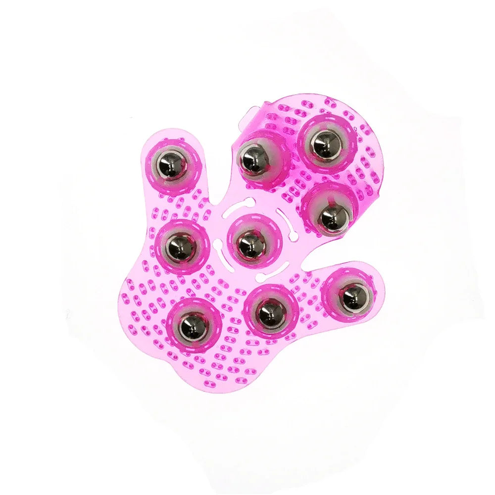 Muscle Pain Relief Relax Roller Ball Body Massage Glove, Anti Cellulite Massager for Neck, Back, Shoulder, Buttocks