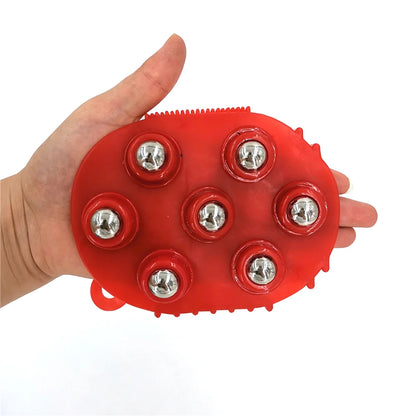 Muscle Pain Relief Relax Roller Ball Body Massage Glove, Anti Cellulite Massager for Neck, Back, Shoulder, Buttocks