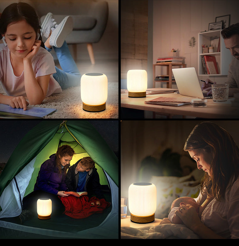 Portable, Rechargeable Table Light, Dimmable Touch Bedside Lamp for Bedroom, Living Room, with Adjustable Temperatures