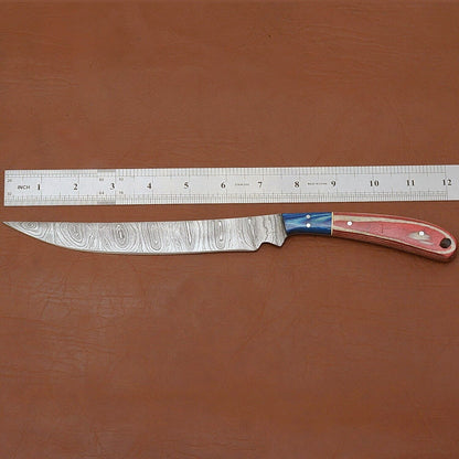 Custom Handmade Damascus Steel Chef Knife  Professional Kitchen  Outdoor Knife 2