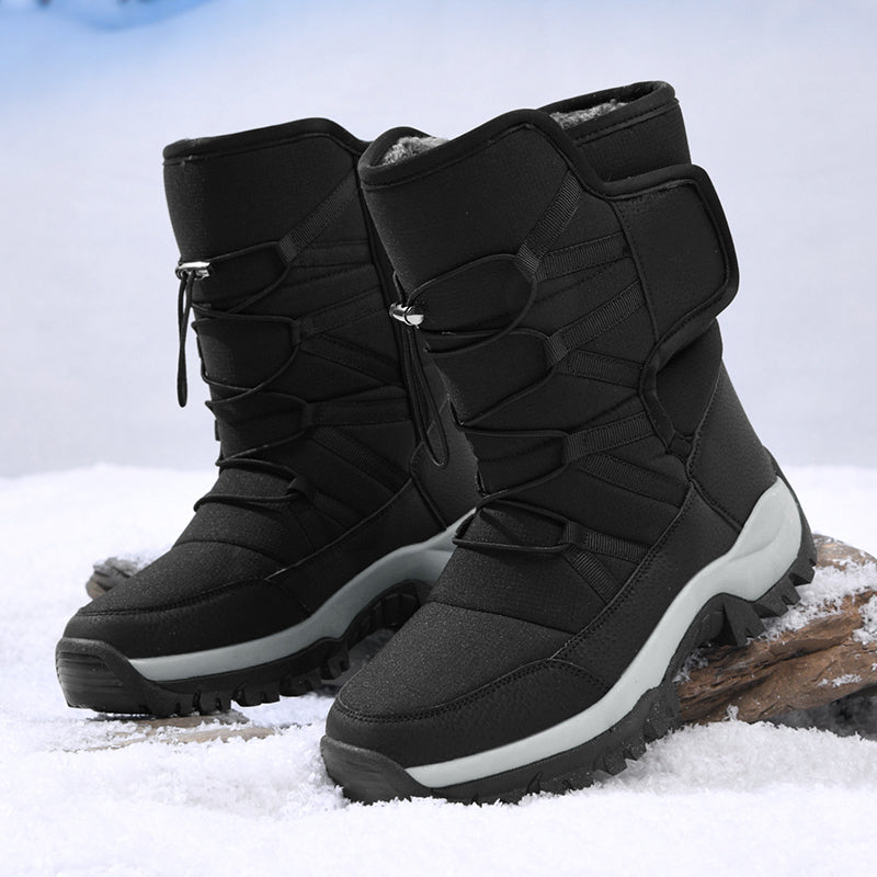 Waterproof Brand Winter Shoes Warm Plush Snow Boots NonSlip Outdoor Hiking  Work Ankle Boots For Wi 4
