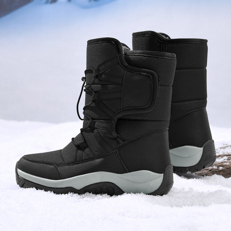 Waterproof Brand Winter Shoes Warm Plush Snow Boots NonSlip Outdoor Hiking  Work Ankle Boots For Wi 1