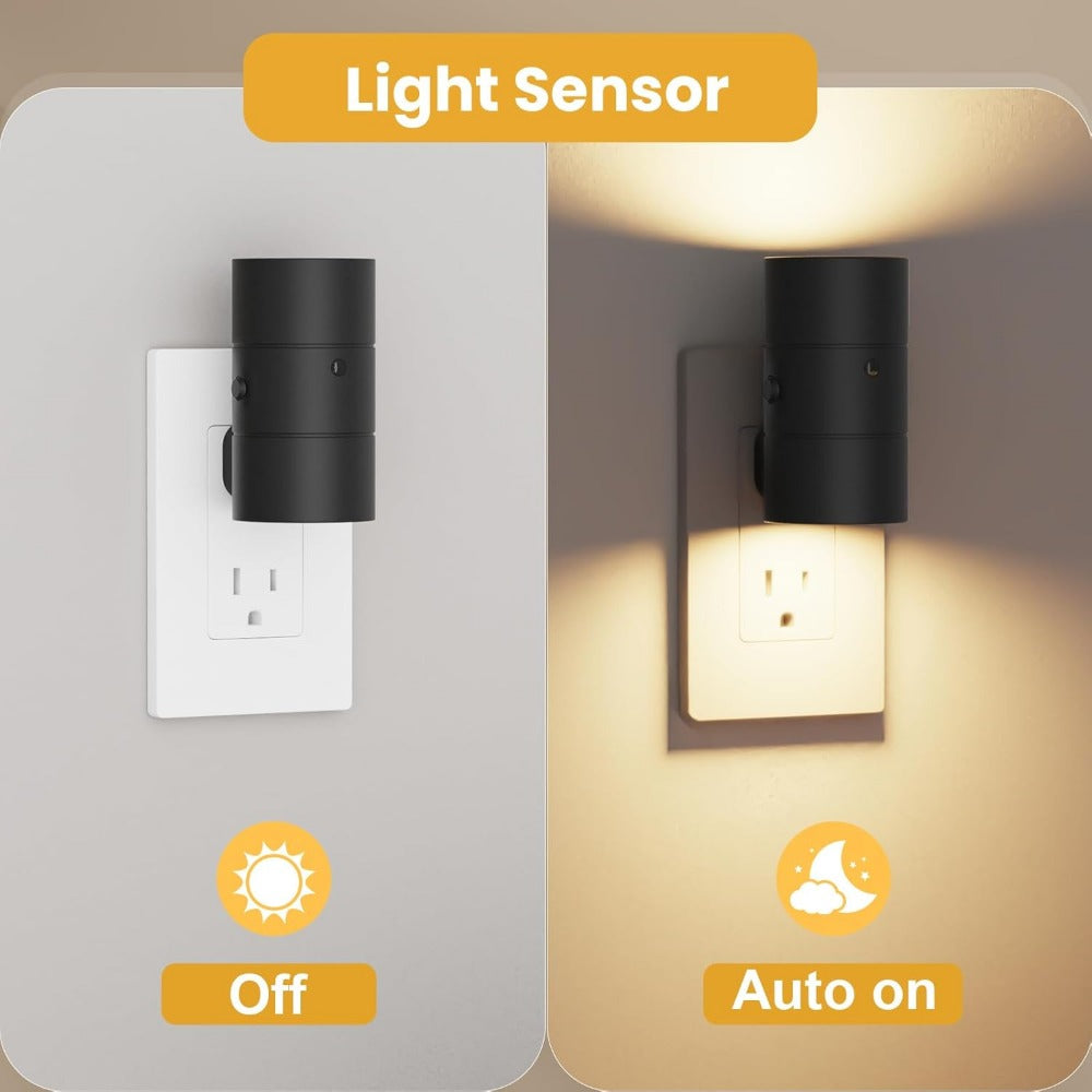 Dimmable LED Night Light Plug Into Wall With Adjustable Brightness And Light Sensor For Bedroom And 1