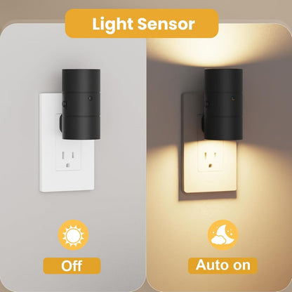 Dimmable LED Night Light Plug Into Wall With Adjustable Brightness And Light Sensor For Bedroom And 1