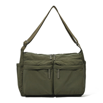 Lightweight Nylon Shoulder Bag Unisex MultiPocket Tote Spacious Capacity Bag For Work Travel And Ev 2