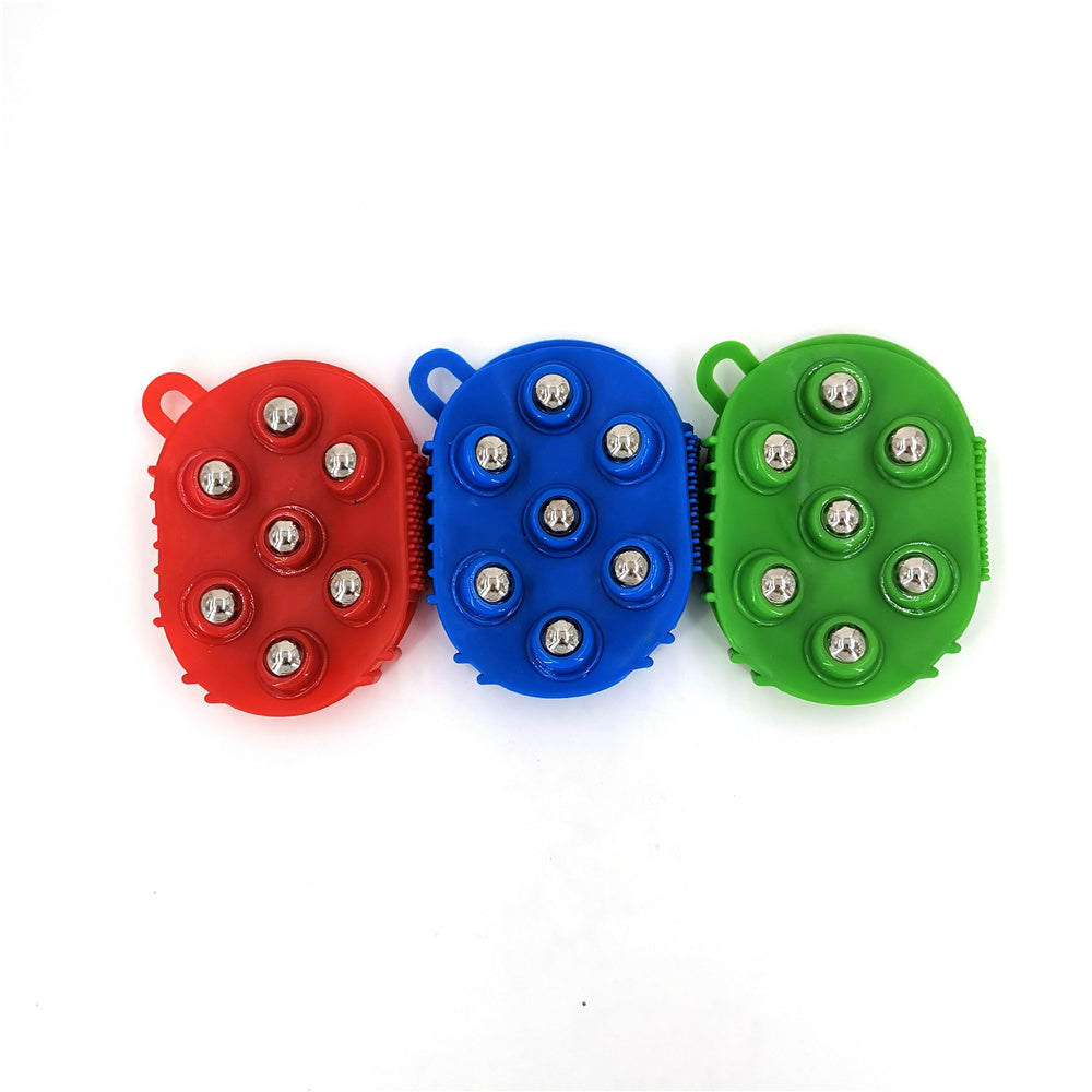Body Massage Glove Roller 7 Balls, Muscle Pain Relief Massager for Neck Shoulder, Buttocks, Anti Cellulite Slimming Tool