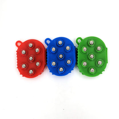 Body Massage Glove Roller 7 Balls, Muscle Pain Relief Massager for Neck Shoulder, Buttocks, Anti Cellulite Slimming Tool