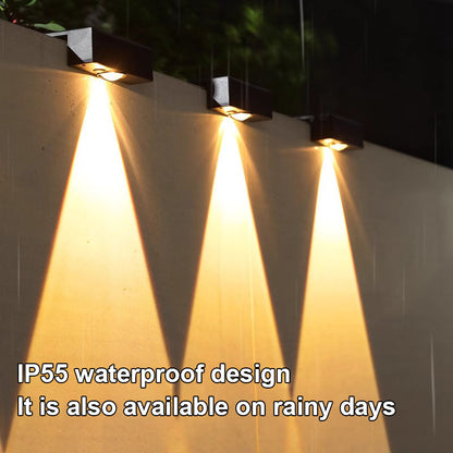 Ultra Bright Solar Lights Outdoor, Waterproof Garden Wall Lamp, Decorative Induction Lighting