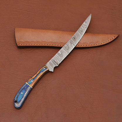 Artisan Damascus Steel Chef Knife  Handmade Kitchen Knife With Natural Wood Handle 3