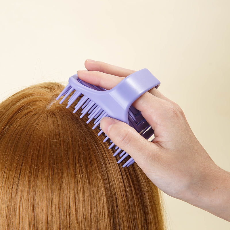 Silicone Scalp Shampoo Brush Soft Head Massage Comb Bath Hair Cleaning Brush For Salon Beauty Healt 2