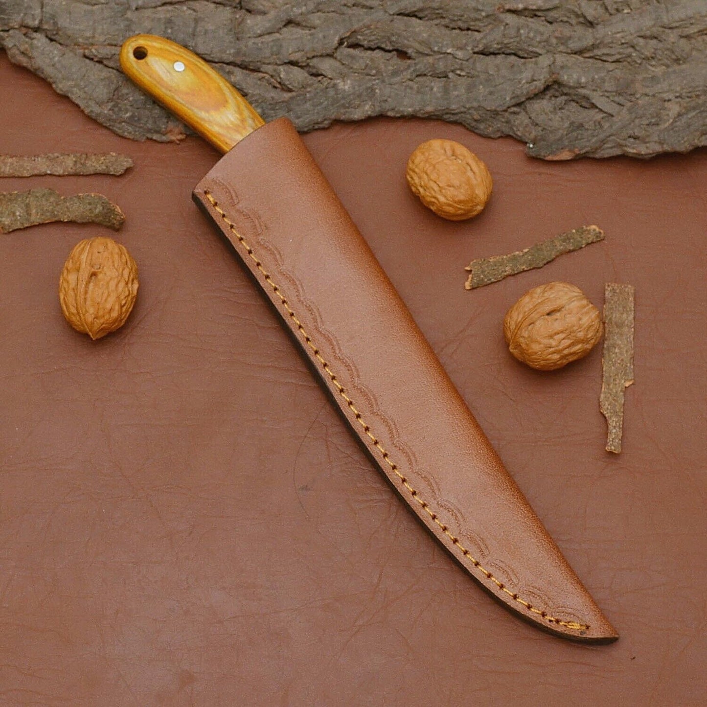 Damascus Steel Cooking Knife  Professional Chef Knife With Wooden Handle 3