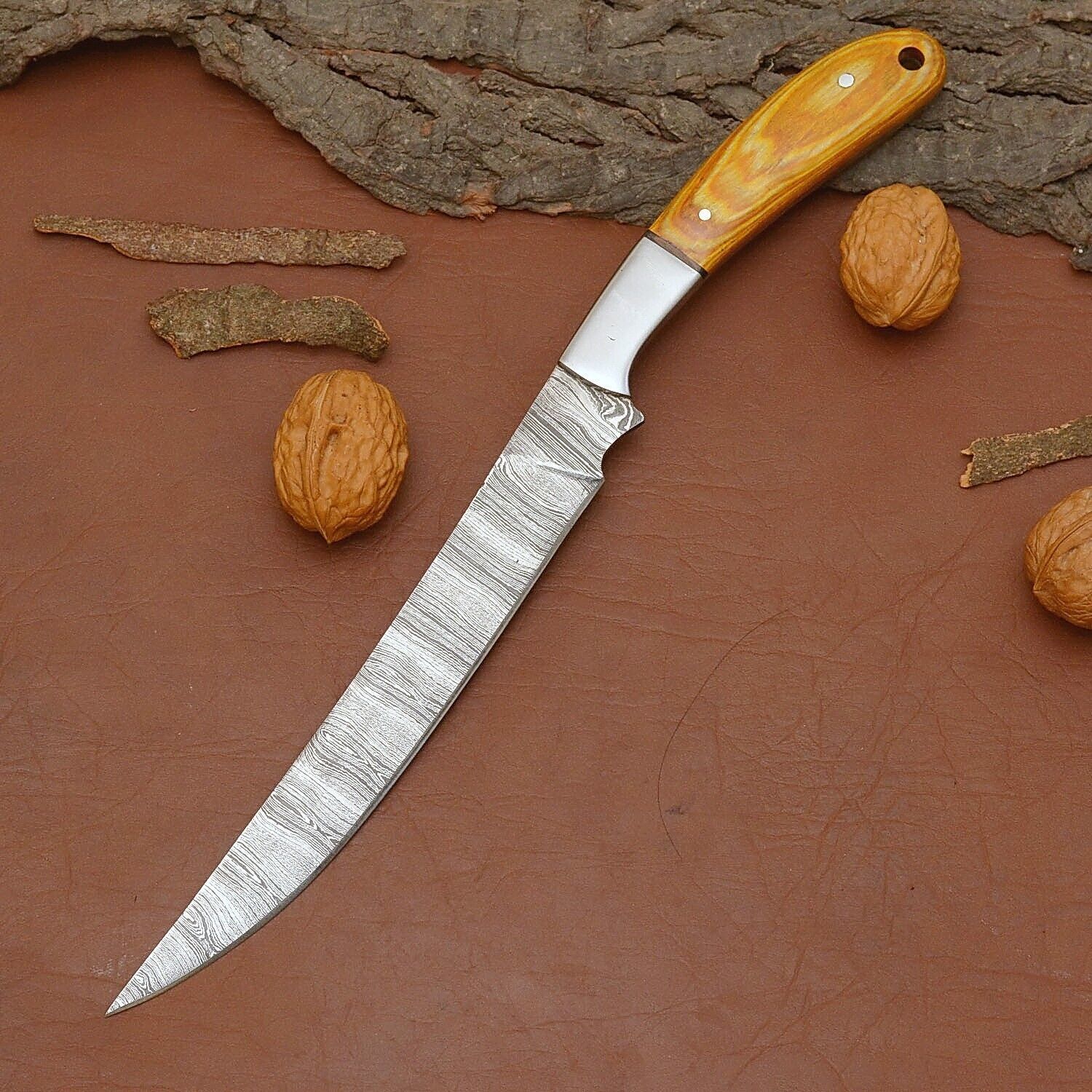 Damascus Steel Cooking Knife  Professional Chef Knife With Wooden Handle 1