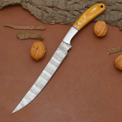 Damascus Steel Cooking Knife  Professional Chef Knife With Wooden Handle 1