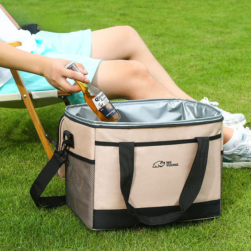Large Capacity Oxford Fabric Cooler Bag, Waterproof Thermal Picnic Bag for Outdoor Camping