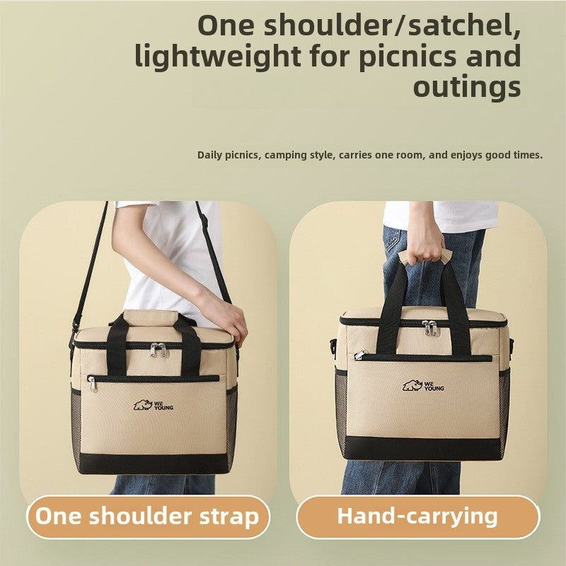 Large Capacity Oxford Fabric Cooler Bag Waterproof Thermal Picnic Bag For Outdoor Camping 2