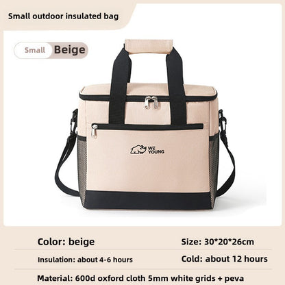 Large Capacity Oxford Fabric Cooler Bag Waterproof Thermal Picnic Bag For Outdoor Camping 5