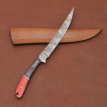 Unique Custom Damascus Steel Chef Knife  Handcrafted Kitchen Knife Gift Idea 3