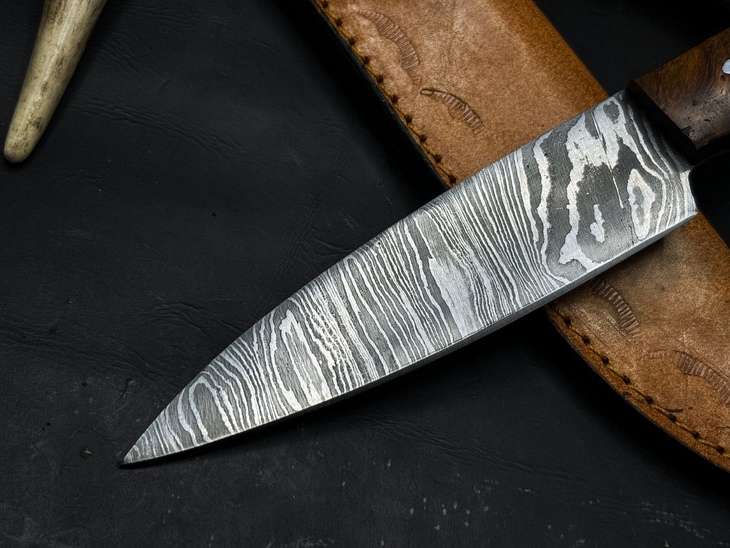 Damascus Steel Chef Knife  Handmade 12 Kitchen Knife For Home  Outdoor Cooking 3