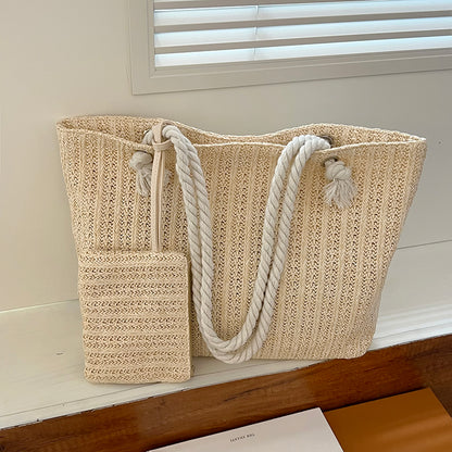 Fashion Large Capacity, Women Handbags, Summer Beach Bag, Casual Bali, Straw Tote Bag, Big Purse